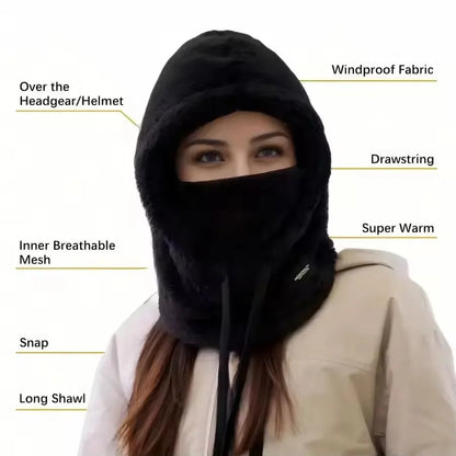 Thermal Windproof Hood Face Cover Adjustable