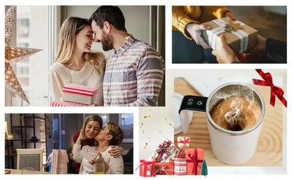 Magnetic Stirring Mug Electric Rechargeable Self Stirring Cup with LCD Thermometer