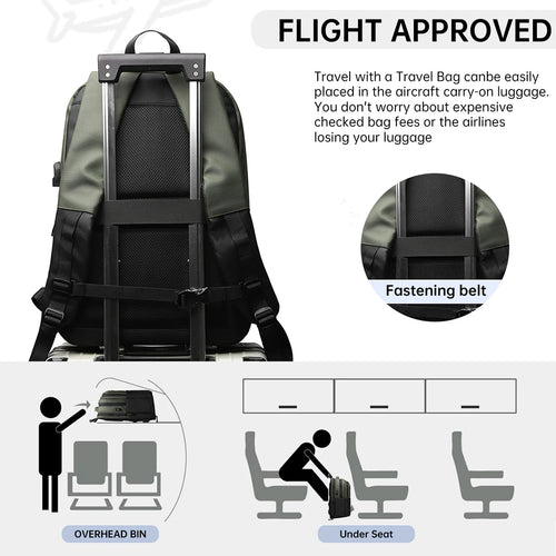 Carry-On Backpack: Rugged Travel & Camping Bag