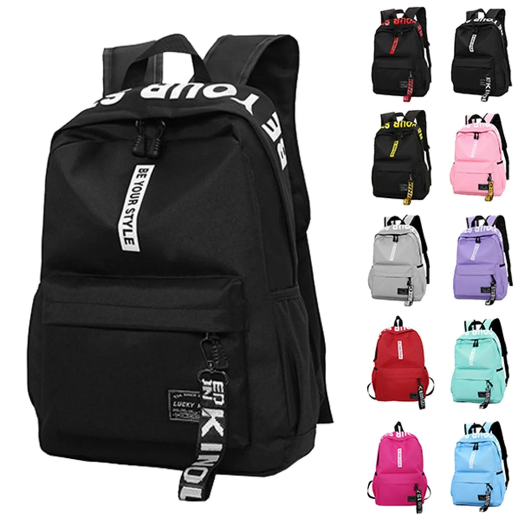 Fashionable Lightweight Backpack – Waterproof Nylon School & Travel Bag