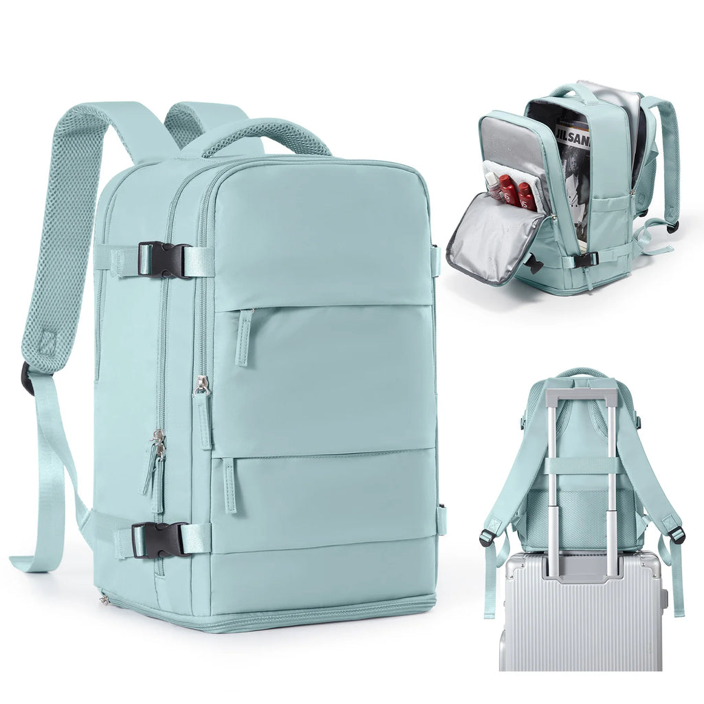Flight-Ready Travel Backpack with Shoe Compartment