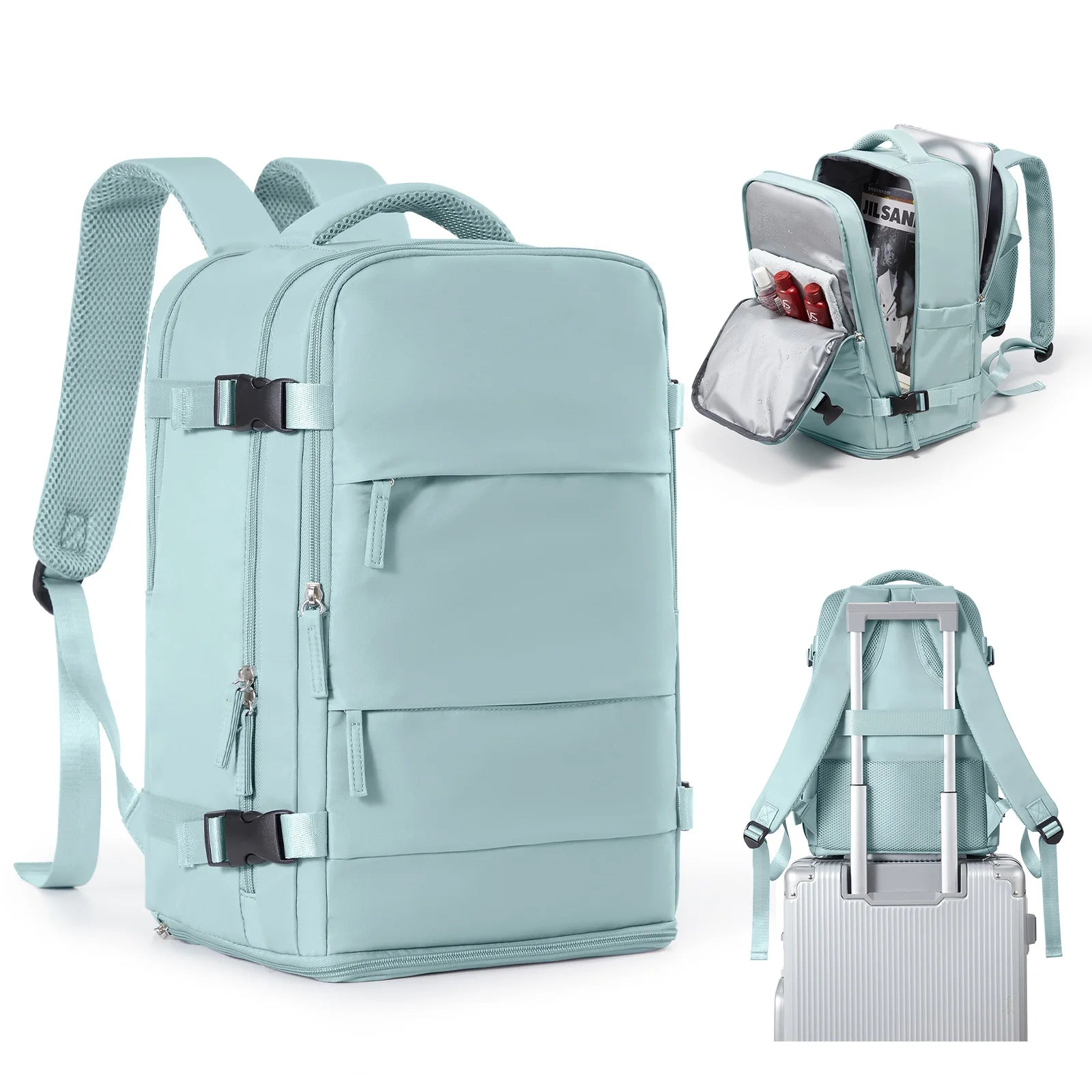 Flight-Ready Travel Backpack with Shoe Compartment