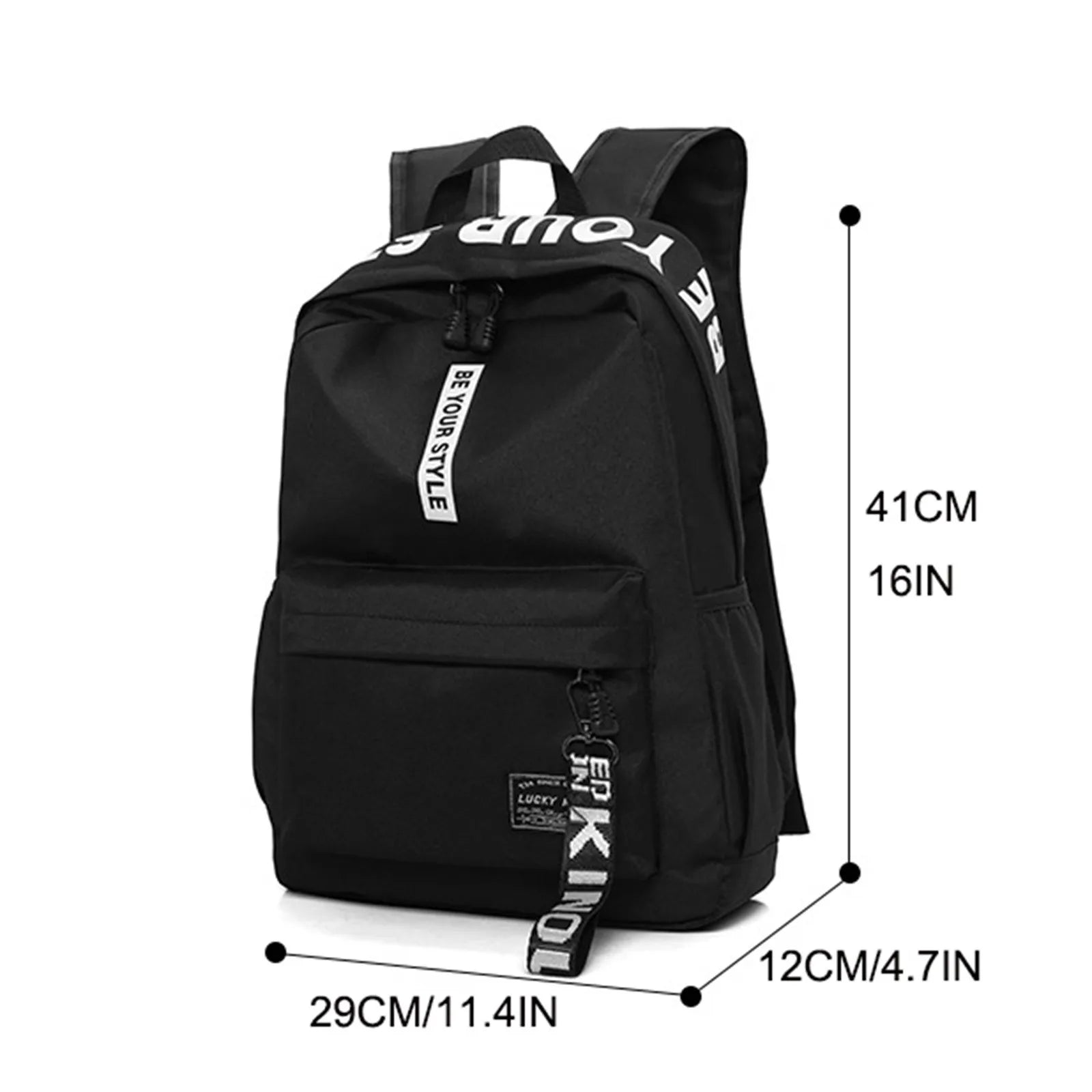 Fashionable Lightweight Backpack – Waterproof Nylon School & Travel Bag
