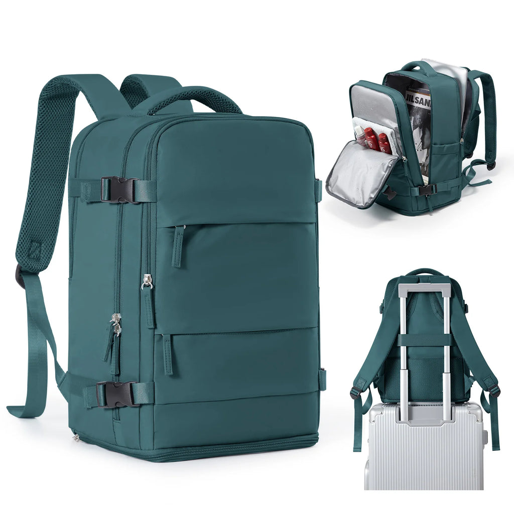 Flight-Ready Travel Backpack with Shoe Compartment