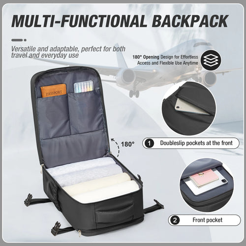 Flight-Ready Travel Backpack with Shoe Compartment