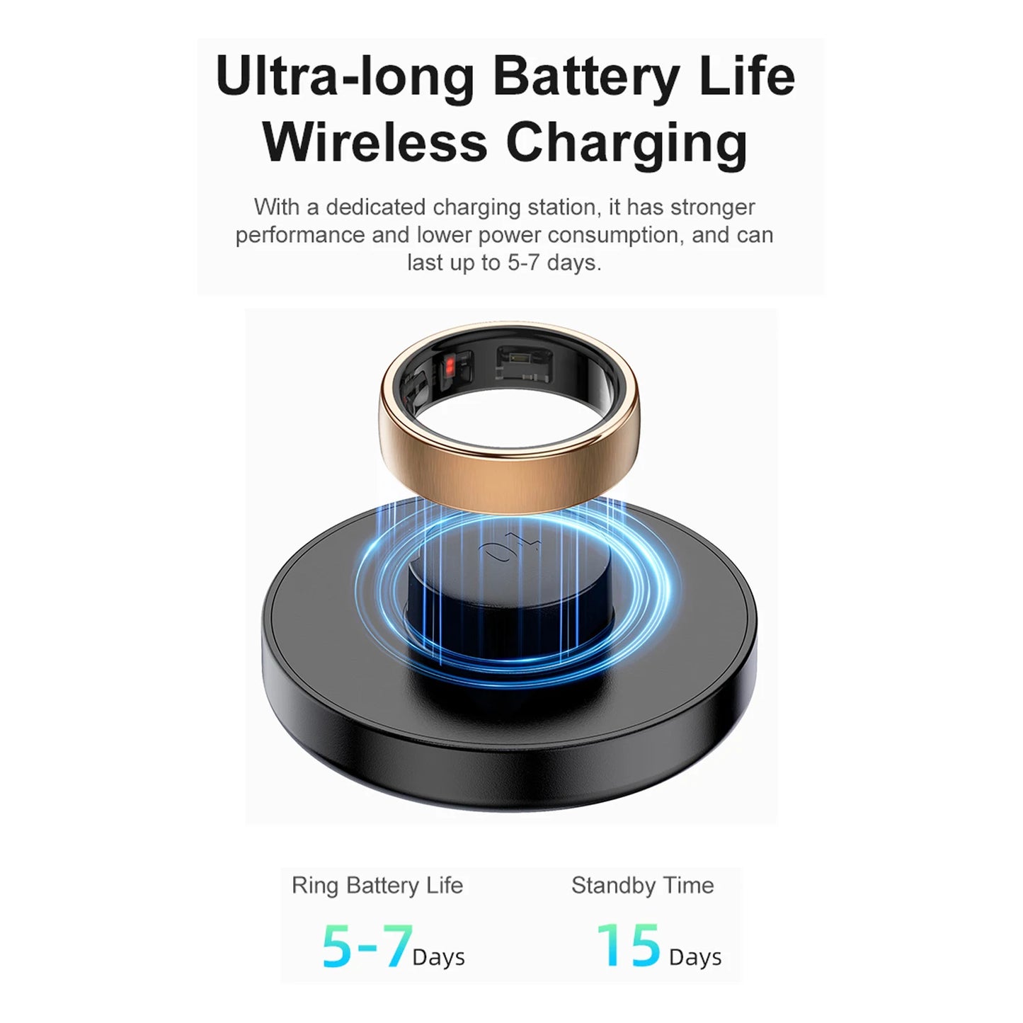 R10 Health Smart Ring with Charging Dock Men Women