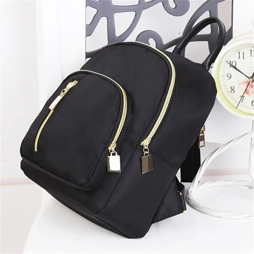 Everyday Mini Backpack – Compact Oxford Organizer for Daily Essentials