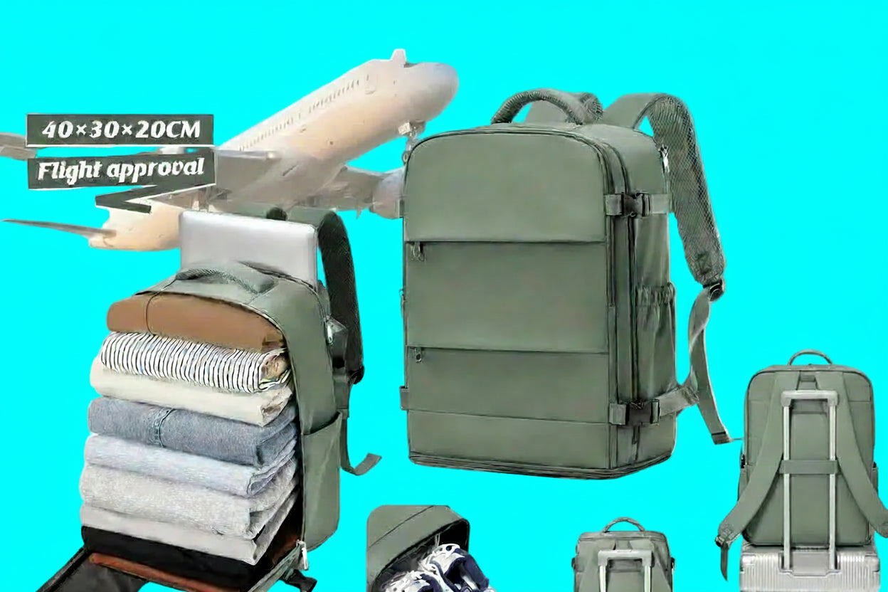 Flight-Ready Travel Backpack with Shoe Compartment