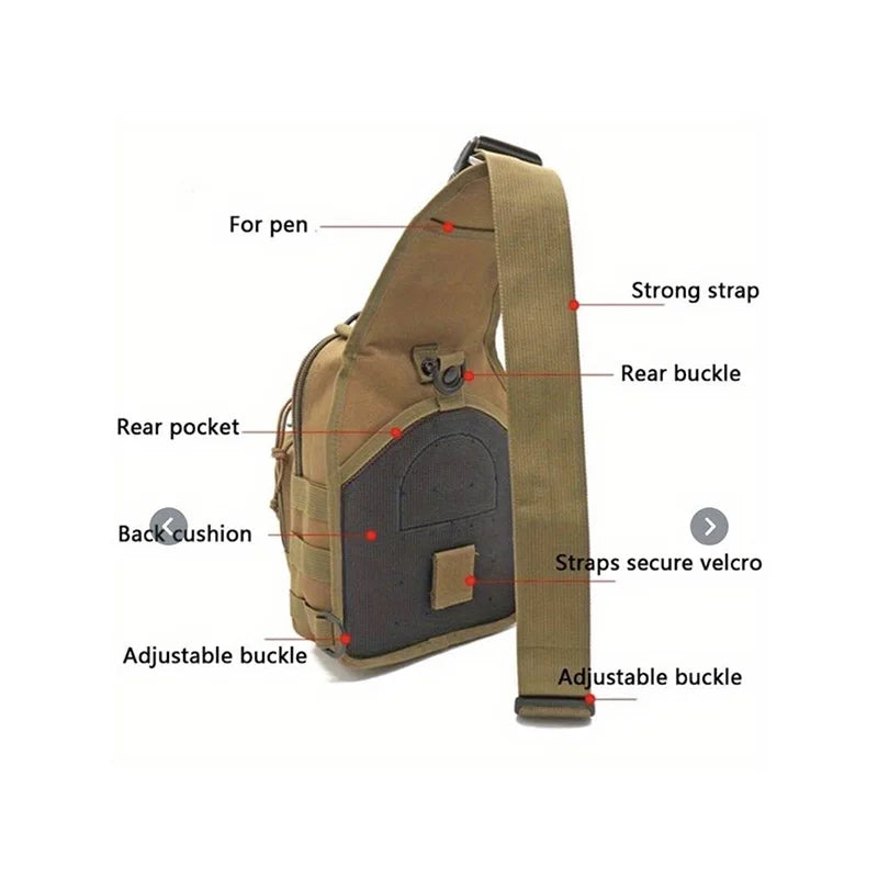 Tactical Sling Bag – 7-in-1 Waterproof Crossbody for Hiking & EDC
