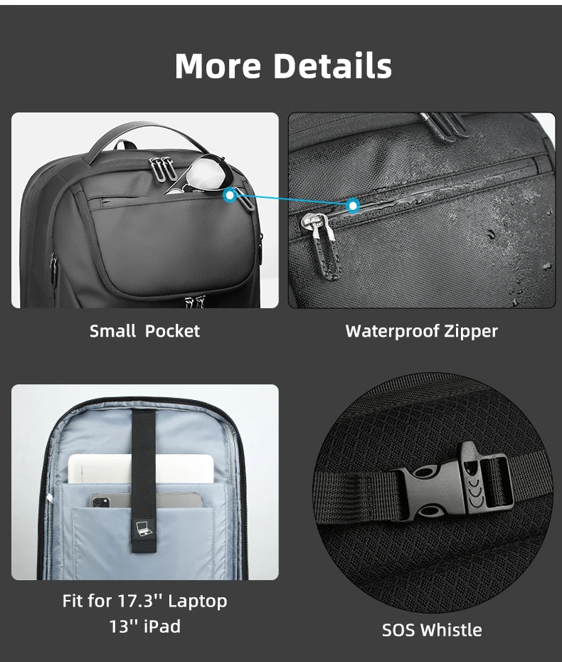 Travel & Business Backpack – 17.3" Laptop, TSA-Ready & Anti-Theft